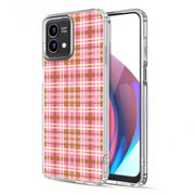 Plaid Grid Line Print Slim Cover For Motorola Moto G (Power, Stylus, Play, 5G), Print in USA