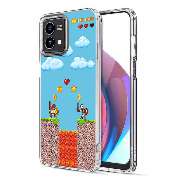 Retro Games 3 Print Slim Cover For Motorola Moto G (Power, Stylus, Play, 5G), Print in USA