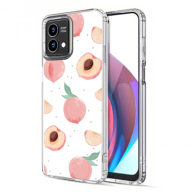 Juicy Peach Print Slim Cover For Motorola Moto G (Power, Stylus, Play, 5G), Print in USA