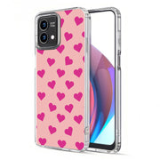 Cute Pink Love Print Slim Cover For Motorola Moto G (Power, Stylus, Play, 5G), Print in USA