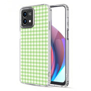 Pale Green Grid Print Slim Cover For Motorola Moto G (Power, Stylus, Play, 5G), Print in USA