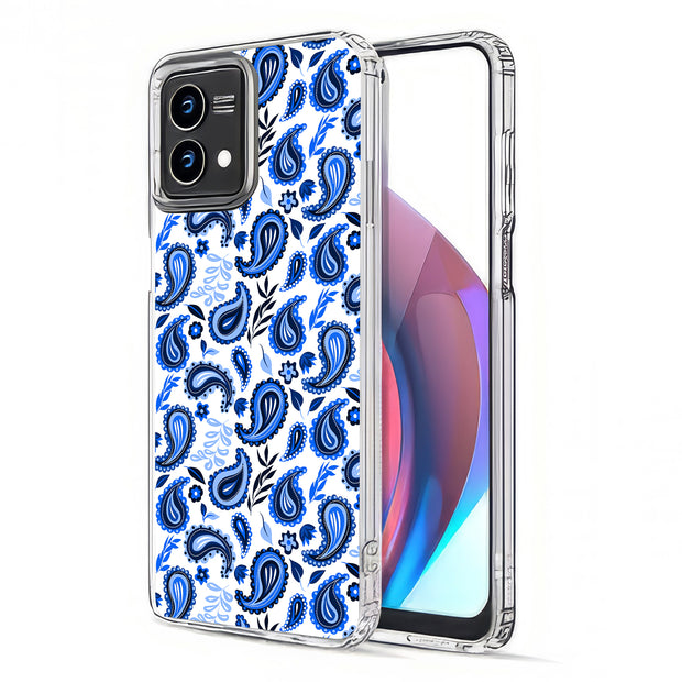 Blue Bandana Print Slim Cover For Motorola Moto G (Power, Stylus, Play, 5G), Print in USA