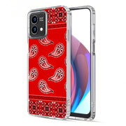 Red Bandana Print Slim Cover For Motorola Moto G (Power, Stylus, Play, 5G), Print in USA