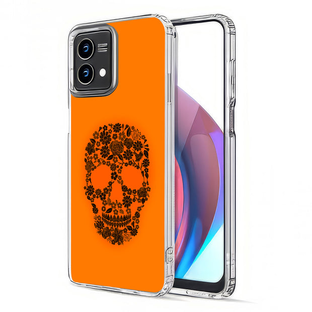 Skull Flower Print Slim Cover For Motorola Moto G (Power, Stylus, Play, 5G), Print in USA