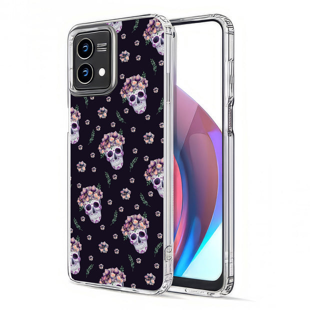 Skull Floral 1 Print Slim Cover For Motorola Moto G (Power, Stylus, Play, 5G), Print in USA