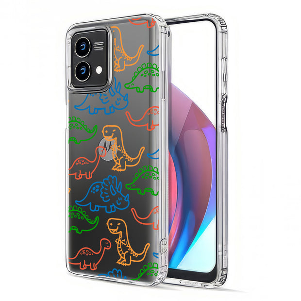 Dinosaur Cute 3 Print Slim Cover For Motorola Moto G (Power, Stylus, Play, 5G), Print in USA