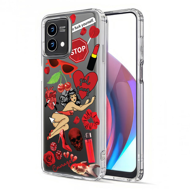 Fashion Collage Print Slim Cover For Motorola Moto G (Power, Stylus, Play, 5G), Print in USA