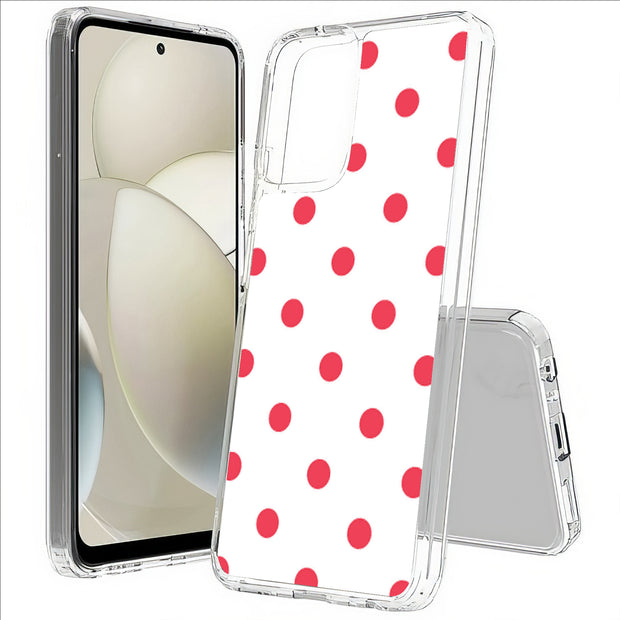 Dots White Print Slim Cover For Motorola Moto G (Power, Stylus, Play, 5G), Print in USA