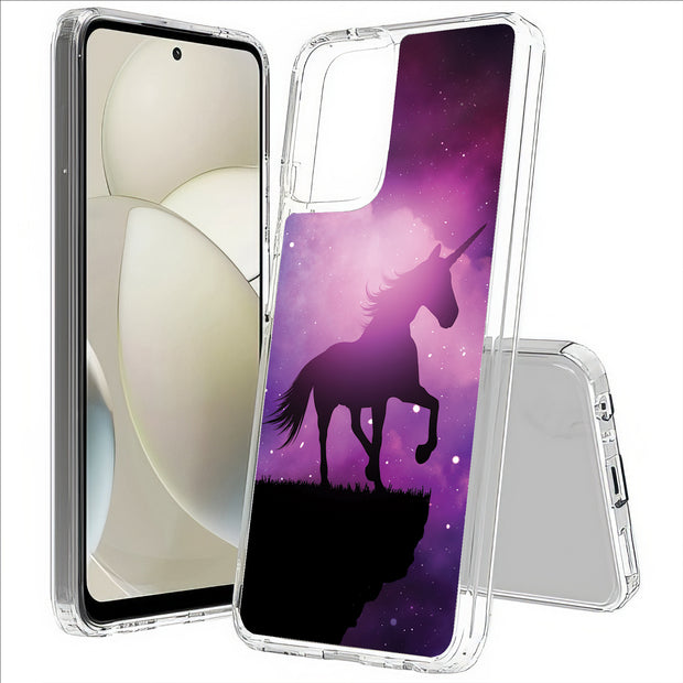 Unicorn Galaxy Print Slim Cover For Motorola Moto G (Power, Stylus, Play, 5G), Print in USA