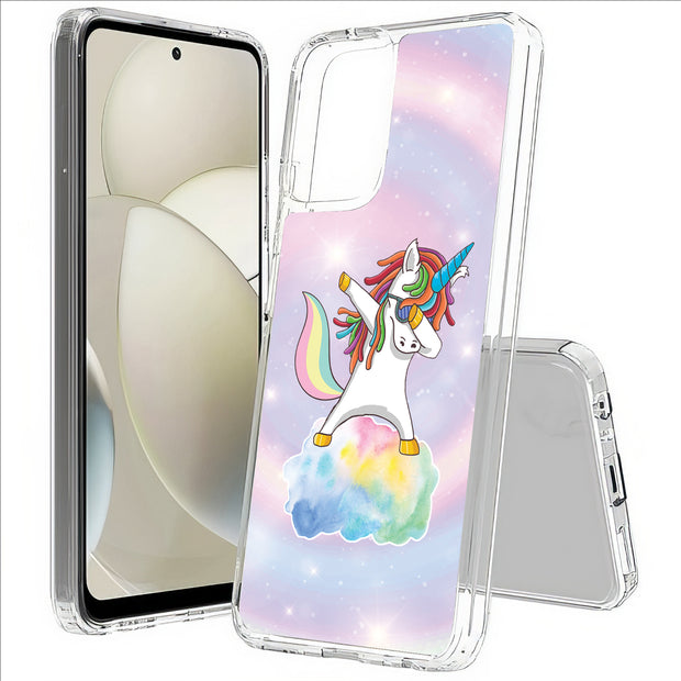 Unicorn Dabbing Print Slim Cover For Motorola Moto G (Power, Stylus, Play, 5G), Print in USA