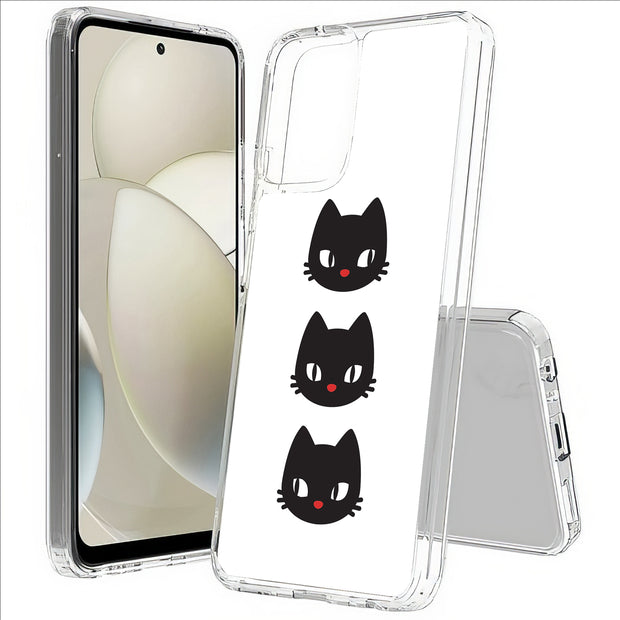 Black Cat Print Slim Cover For Motorola Moto G (Power, Stylus, Play, 5G), Print in USA