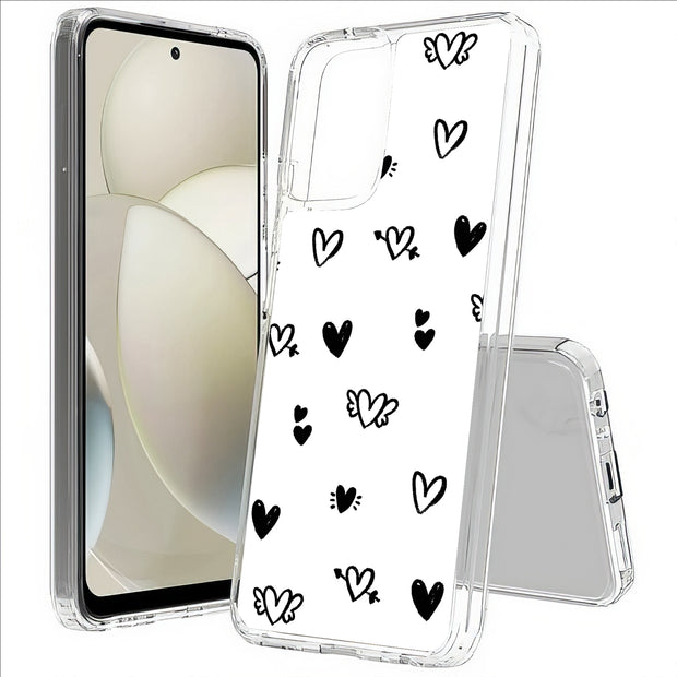 Flying Hearts Print Slim Cover For Motorola Moto G (Power, Stylus, Play, 5G), Print in USA