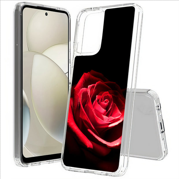 Romantic Rose Print Slim Cover For Motorola Moto G (Power, Stylus, Play, 5G), Print in USA