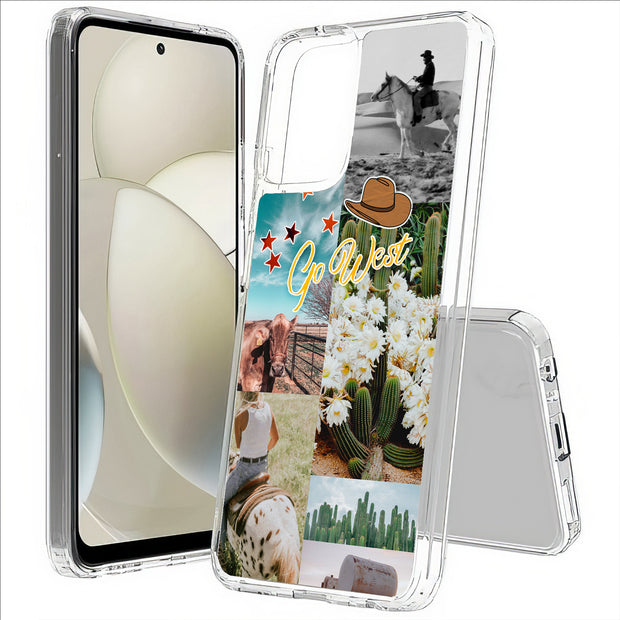 Go West Collage Print Slim Cover For Motorola Moto G (Power, Stylus, Play, 5G), Print in USA