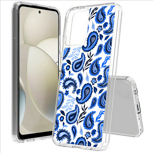 Blue Bandana Print Slim Cover For Motorola Moto G (Power, Stylus, Play, 5G), Print in USA