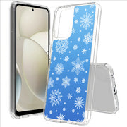 Blue Snowflakes Print Slim Cover For Motorola Moto G (Power, Stylus, Play, 5G), Print in USA