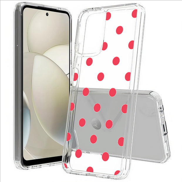 Dots Clear Print Slim Cover For Motorola Moto G (Power, Stylus, Play, 5G), Print in USA