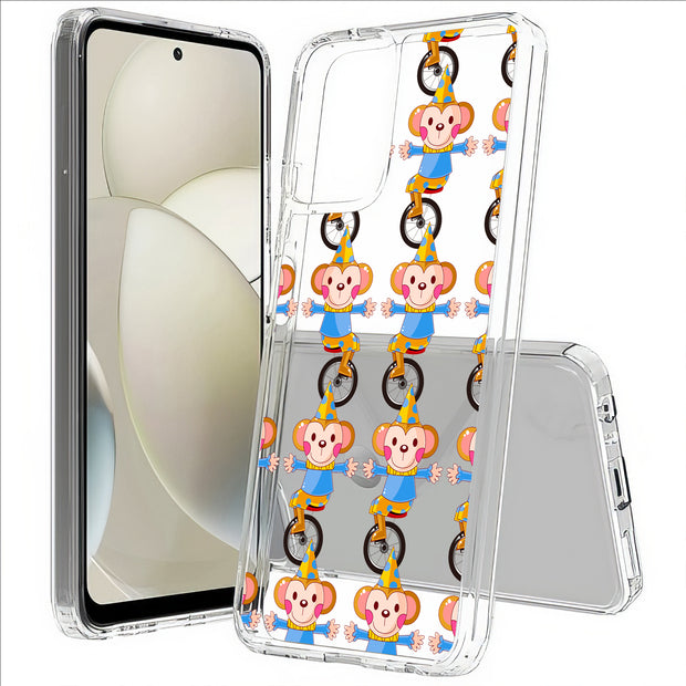 Circus Monkey Print Slim Cover For Motorola Moto G (Power, Stylus, Play, 5G), Print in USA