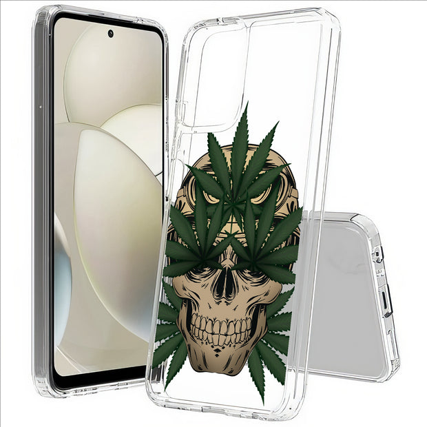 Marijuana Skull Print Slim Cover For Motorola Moto G (Power, Stylus, Play, 5G), Print in USA