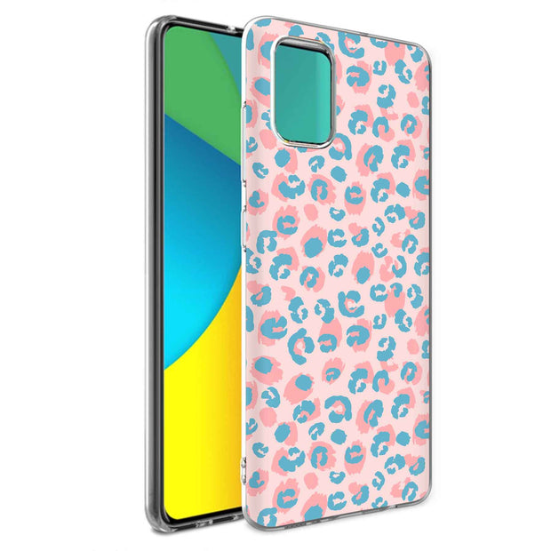 Pink Leopard Print Slim Cover For Samsung Galaxy A (A42, A35, A25, A15, A11, A03S), Print in USA