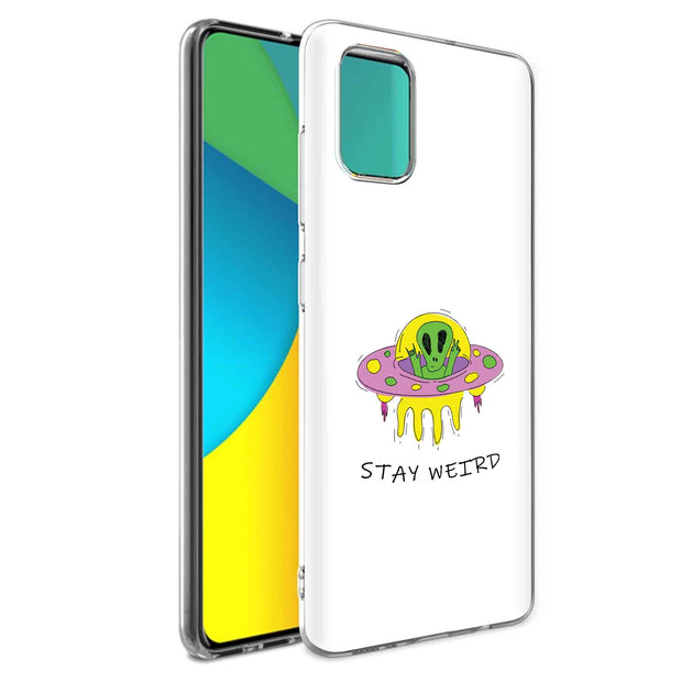 Alien Weird Print Slim Cover For Samsung Galaxy A (A42, A35, A25, A15, A11, A03S), Print in USA