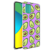 Green Avocado Print Slim Cover For Samsung Galaxy A (A42, A35, A25, A15, A11, A03S), Print in USA