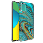 Gold Blu Marble Print Slim Cover For Samsung Galaxy A (A42, A35, A25, A15, A11, A03S), Print in USA