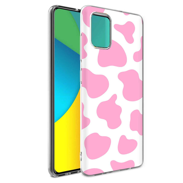 Cow Shape Pink Print Slim Cover For Samsung Galaxy A (A42, A35, A25, A15, A11, A03S), Print in USA