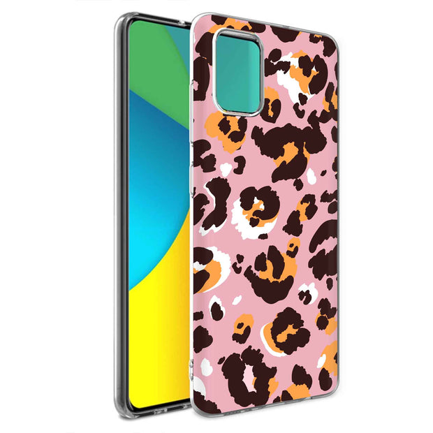 Pink Leopard 2 Print Slim Cover For Samsung Galaxy A (A42, A35, A25, A15, A11, A03S), Print in USA