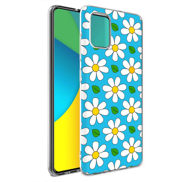 Daisy Pattern Print Slim Cover For Samsung Galaxy A (A42, A35, A25, A15, A11, A03S), Print in USA