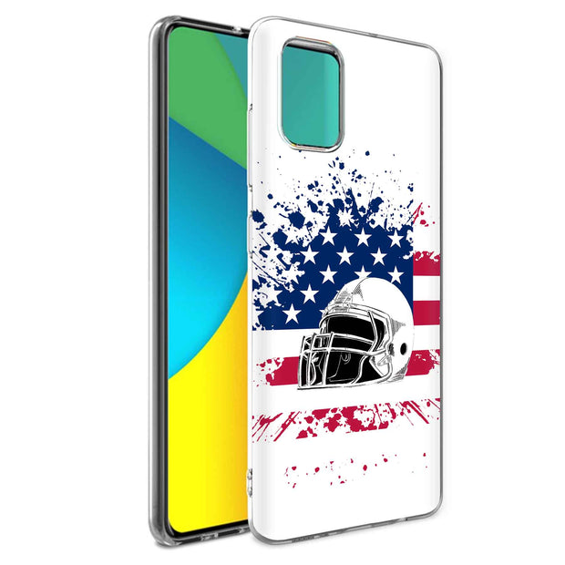 USA Flag Helmet Print Slim Cover For Samsung Galaxy A (A42, A35, A25, A15, A11, A03S), Print in USA