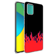 Red Flames Print Slim Cover For Samsung Galaxy A (A42, A35, A25, A15, A11, A03S), Print in USA