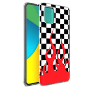 Checkers Flame Print Slim Cover For Samsung Galaxy A (A42, A35, A25, A15, A11, A03S), Print in USA