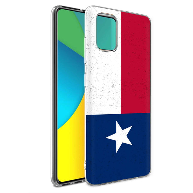 Texas Flag Print Slim Cover For Samsung Galaxy A (A42, A35, A25, A15, A11, A03S), Print in USA