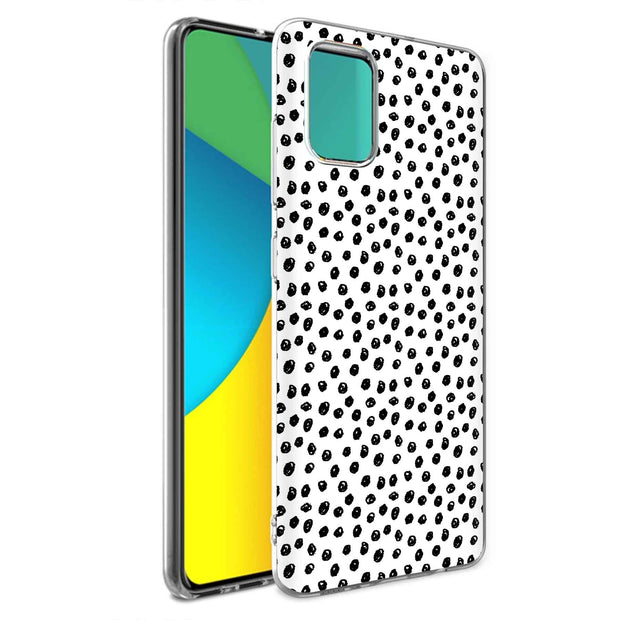 Polka Dots Blk Print Slim Cover For Samsung Galaxy A (A42, A35, A25, A15, A11, A03S), Print in USA