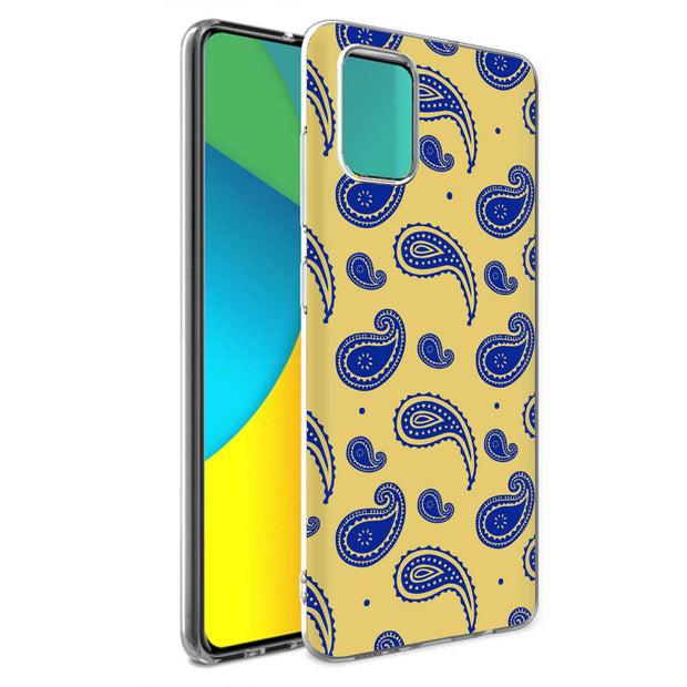 Paisley Yellow Print Slim Cover For Samsung Galaxy A (A42, A35, A25, A15, A11, A03S), Print in USA