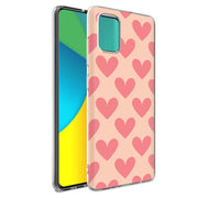 Red Hearts Print Slim Cover For Samsung Galaxy A (A42, A35, A25, A15, A11, A03S), Print in USA