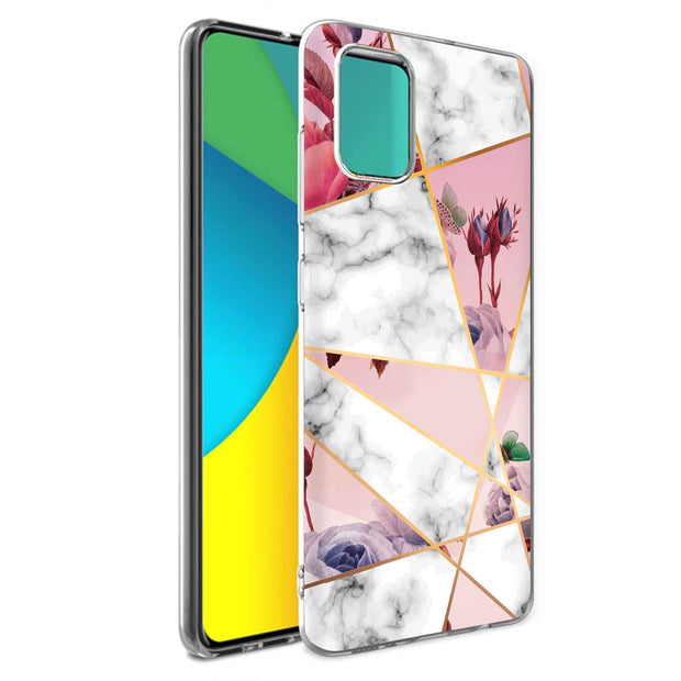 Marble Flower Print Slim Cover For Samsung Galaxy A (A42, A35, A25, A15, A11, A03S), Print in USA