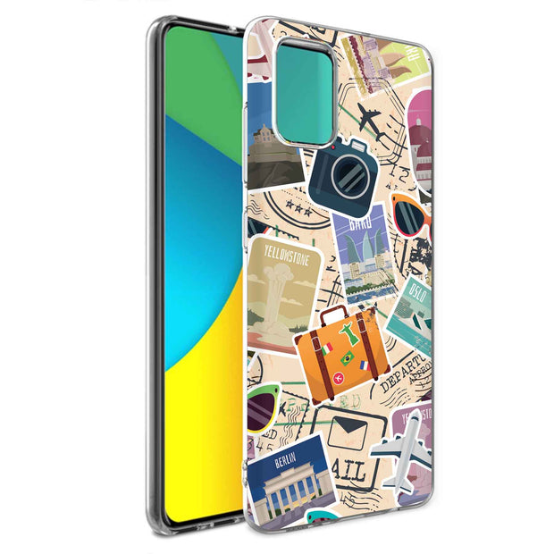 Travel Sticker Print Slim Cover For Samsung Galaxy A (A42, A35, A25, A15, A11, A03S), Print in USA