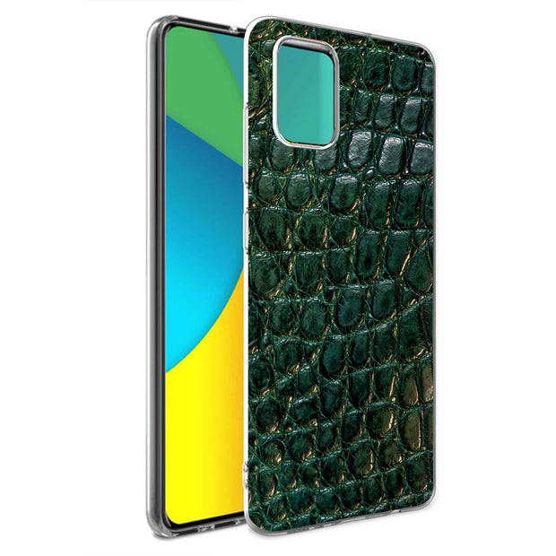 Green Alligator Print Slim Cover For Samsung Galaxy A (A42, A35, A25, A15, A11, A03S), Print in USA