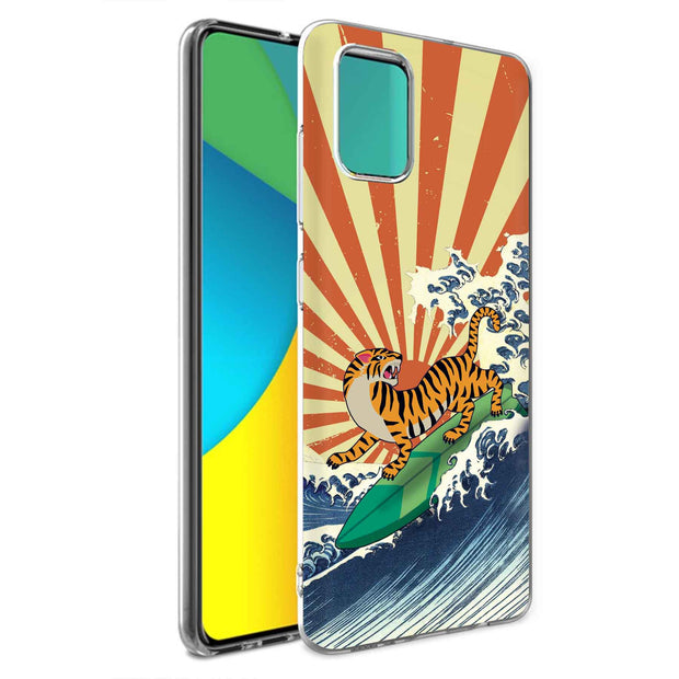 Japanese Tiger Print Slim Cover For Samsung Galaxy A (A42, A35, A25, A15, A11, A03S), Print in USA