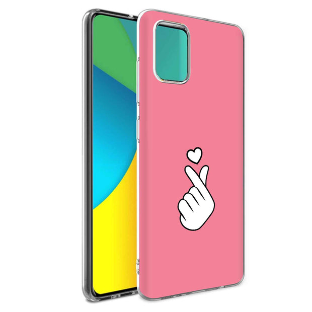 Finger Heart Print Slim Cover For Samsung Galaxy A (A42, A35, A25, A15, A11, A03S), Print in USA