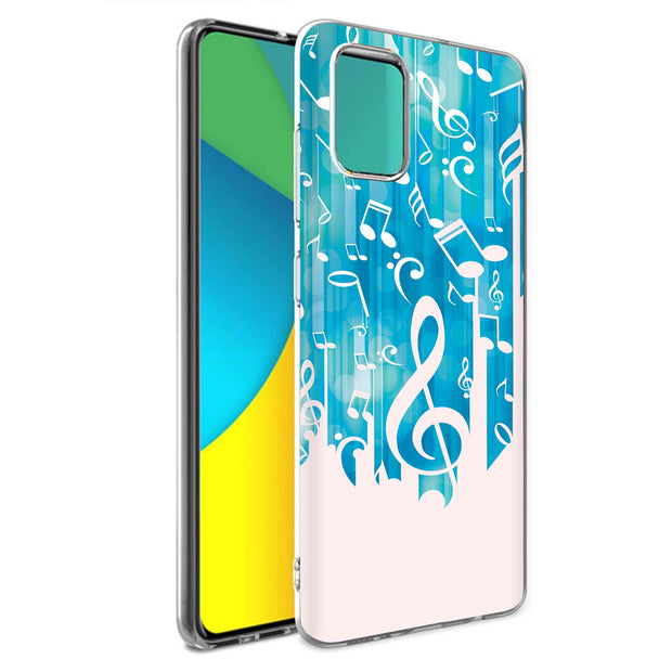 Music Note Print Slim Cover For Samsung Galaxy A (A42, A35, A25, A15, A11, A03S), Print in USA