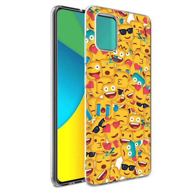 Square Emojis Print Slim Cover For Samsung Galaxy A (A42, A35, A25, A15, A11, A03S), Print in USA