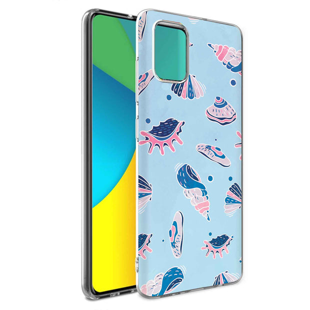 SeaShells Clams Print Slim Cover For Samsung Galaxy A (A42, A35, A25, A15, A11, A03S), Print in USA