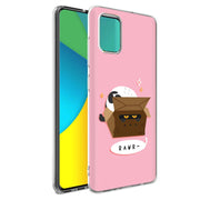 Cat Hide Box Print Slim Cover For Samsung Galaxy A (A42, A35, A25, A15, A11, A03S), Print in USA