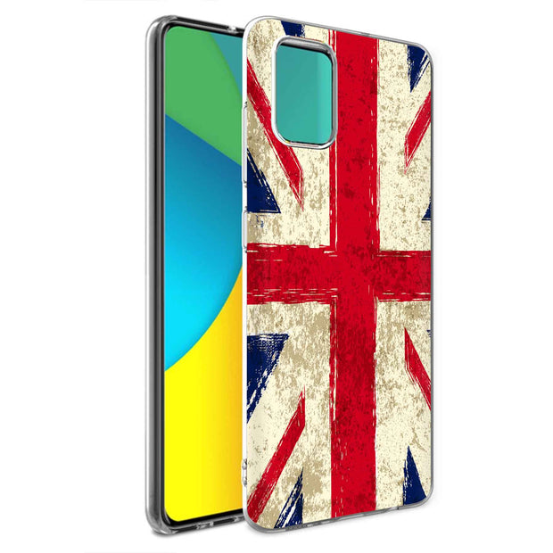 Old UK Flag Print Slim Cover For Samsung Galaxy A (A42, A35, A25, A15, A11, A03S), Print in USA