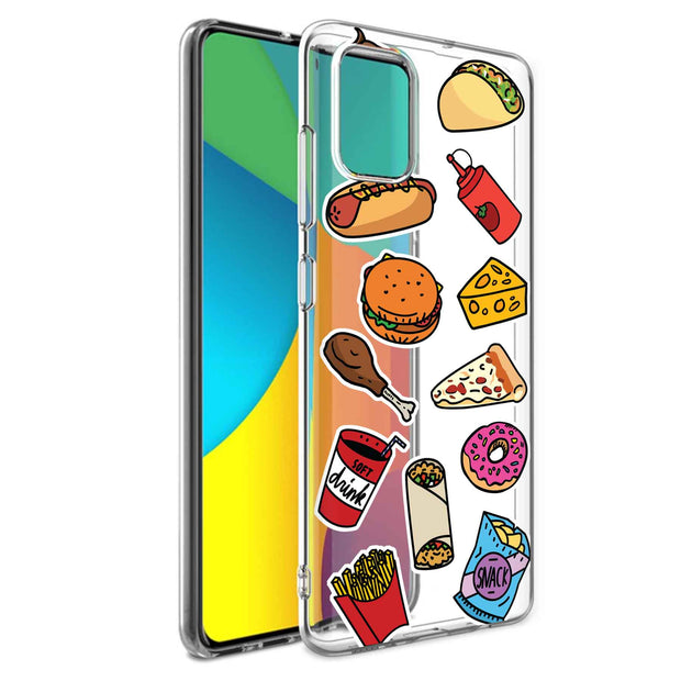 Food Collage Print Slim Cover For Samsung Galaxy A (A42, A35, A25, A15, A11, A03S), Print in USA