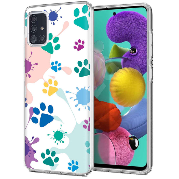 Paw Color 2 Print Slim Cover For Samsung Galaxy A (A42, A35, A25, A15, A11, A03S), Print in USA