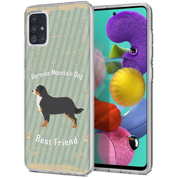 Bernese Dog Print Slim Cover For Samsung Galaxy A (A42, A35, A25, A15, A11, A03S), Print in USA